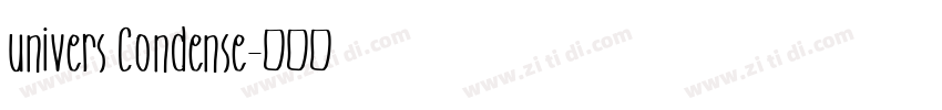 univers Condense字体转换